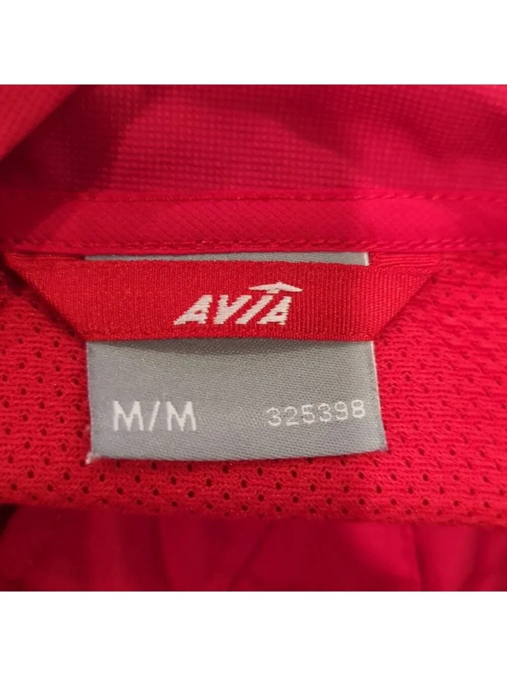 Avia red hooded running reflective waterproof windbreaker jacket like new